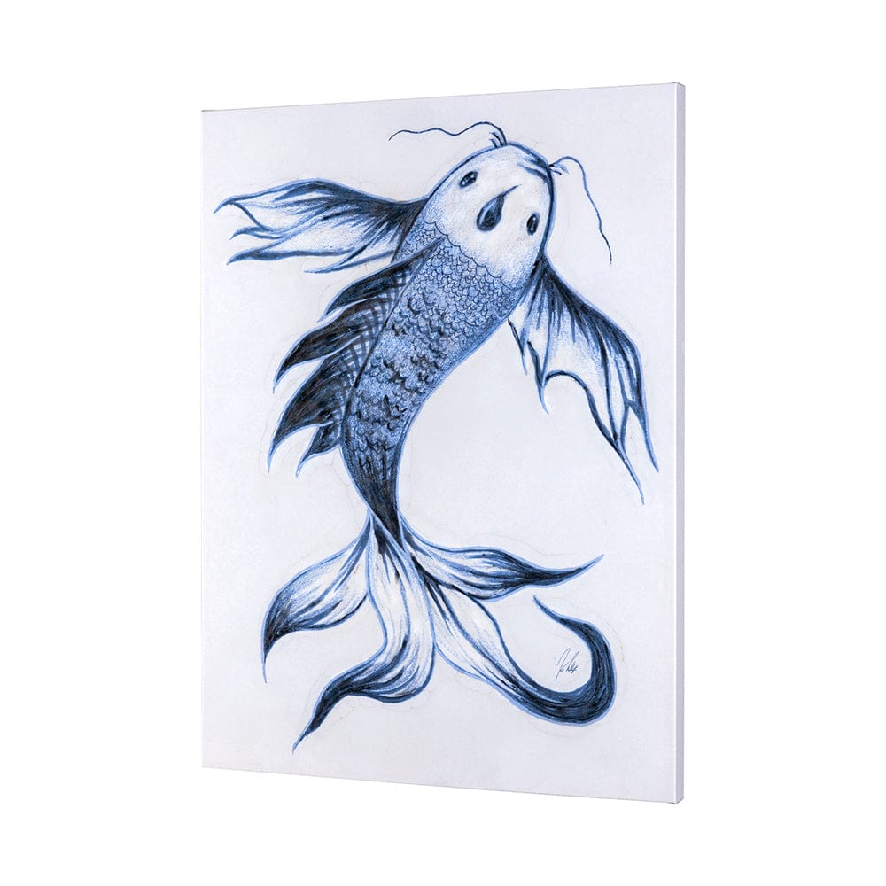 Mercana - Koi Fish Blue I by Mercana Studio a Hand Embellished Textured Canvas - 101689-L view 2
