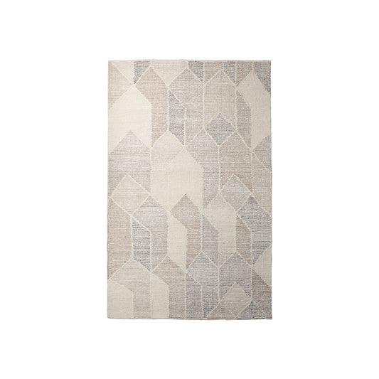 Mercana - Kolt 8x10 Neutral Geometric Patterned Wool Area Rug - 69769 view 1