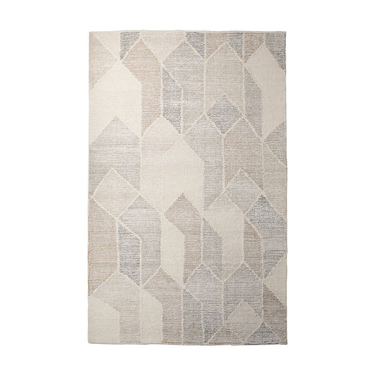 Mercana - Kolt 9x12 Neutral Geometric Patterned Wool Area Rug - 69770 view 1