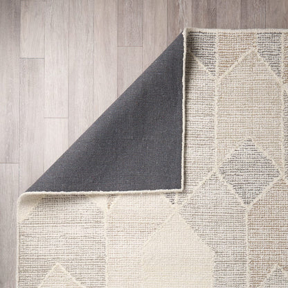 Mercana - Kolt 9x12 Neutral Geometric Patterned Wool Area Rug - 69770 view 3