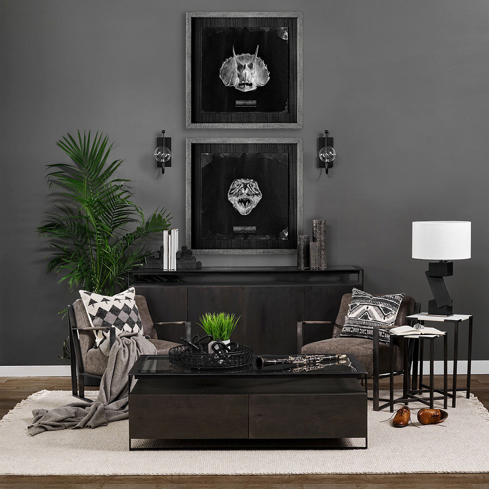 Mercana - Kona III Large Black/Gold Cylindrical Ceramic Vase - 68026 view 6