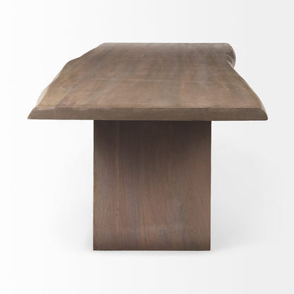 Mercana - Konstantin 94.0 x 40.0 x 30.0 Medium Brown Wood W/ Live Edge Rectangular Dining Table - 69140-AB view 3