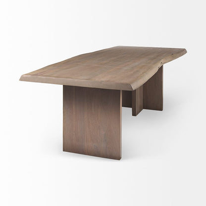 Mercana - Konstantin 94.0 x 40.0 x 30.0 Medium Brown Wood W/ Live Edge Rectangular Dining Table - 69140-AB view 4