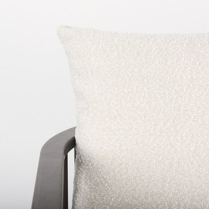 Mercana - Kopari 30.1L x 30.5W x 37.2H White Boucle Fabric W/Dark Brown Wood Accent Chair - 69827 view 2