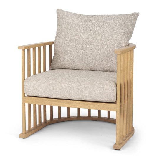 Mercana - Kopari Beige Fabric W/Light Brown Wood Accent Chair - 69826 view 1