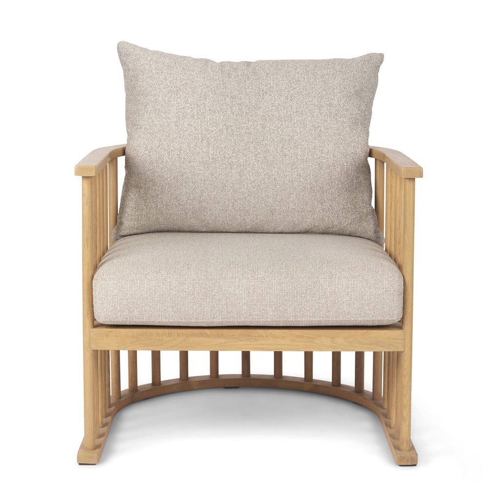 Mercana - Kopari Beige Fabric W/Light Brown Wood Accent Chair - 69826 view 2