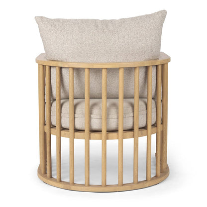 Mercana - Kopari Beige Fabric W/Light Brown Wood Accent Chair - 69826 view 4