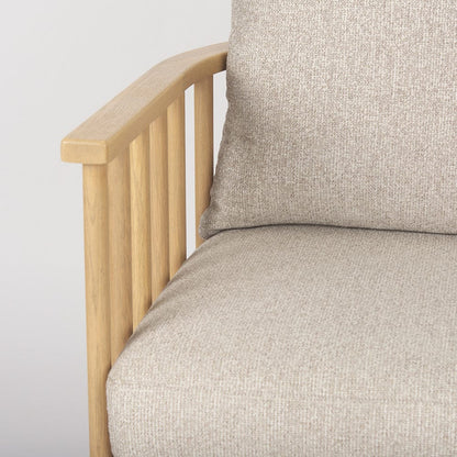 Mercana - Kopari Beige Fabric W/Light Brown Wood Accent Chair - 69826 view 8