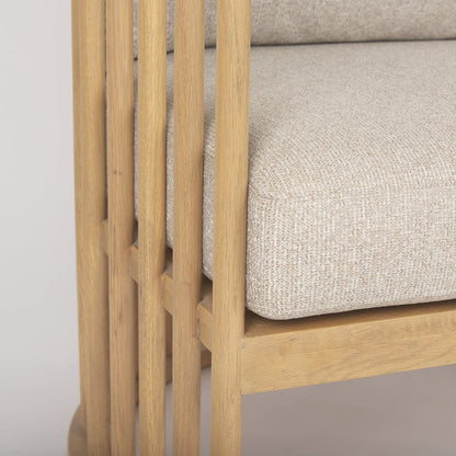 Mercana - Kopari Beige Fabric W/Light Brown Wood Accent Chair - 69826 view 9