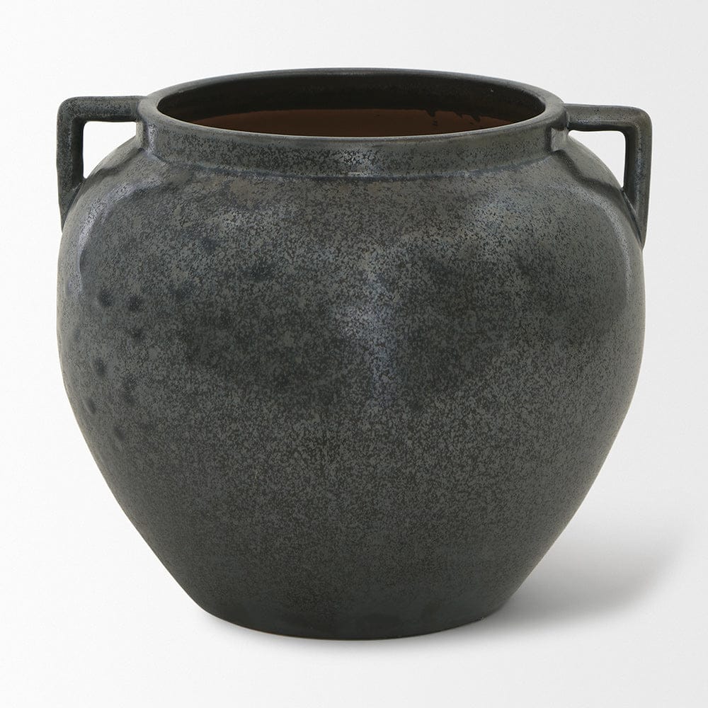Mercana - Kora Short Dark Metallic Double Ear Vase - 70081 view 2