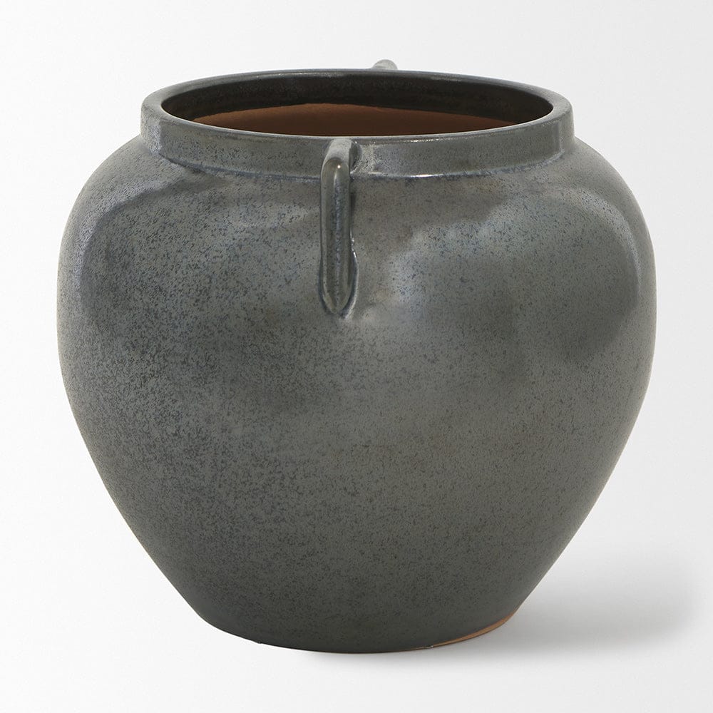 Mercana - Kora Short Dark Metallic Double Ear Vase - 70081 view 3