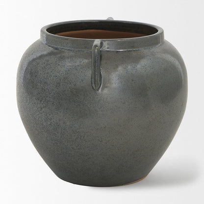Mercana - Kora Short Dark Metallic Double Ear Vase - 70081 view 3