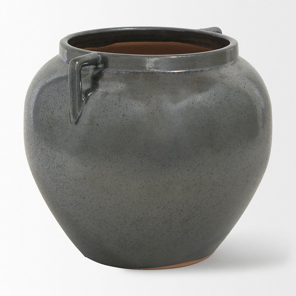 Mercana - Kora Short Dark Metallic Double Ear Vase - 70081 view 4