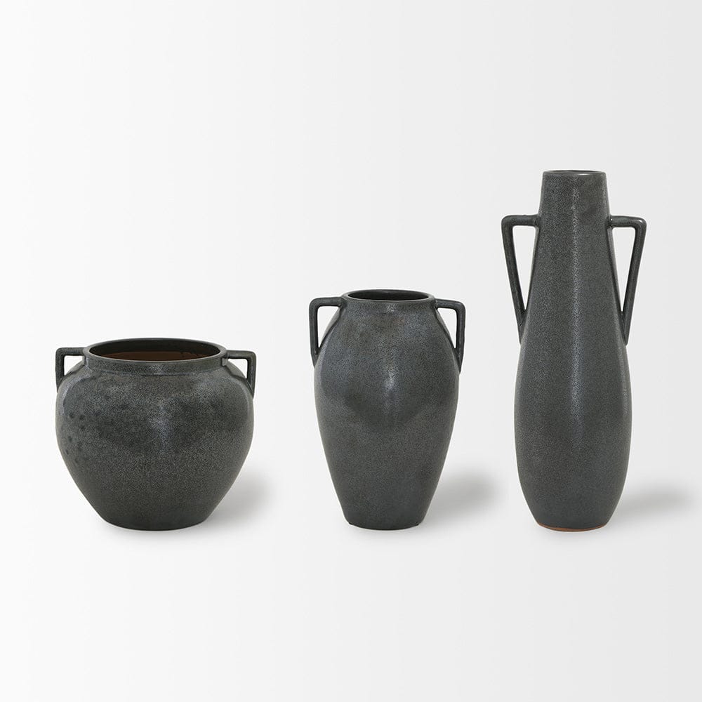 Mercana - Kora Tall Dark Metallic Double Ear Vase - 70079 view 5