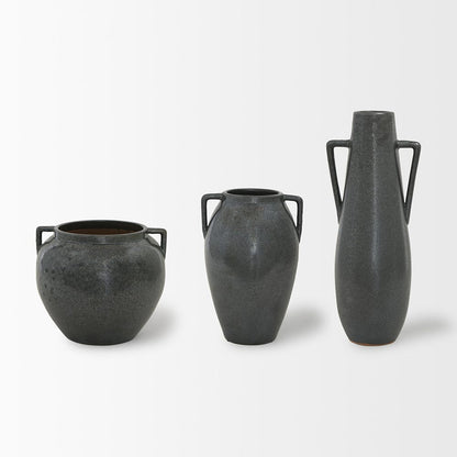 Mercana - Kora Tall Dark Metallic Double Ear Vase - 70079 view 5