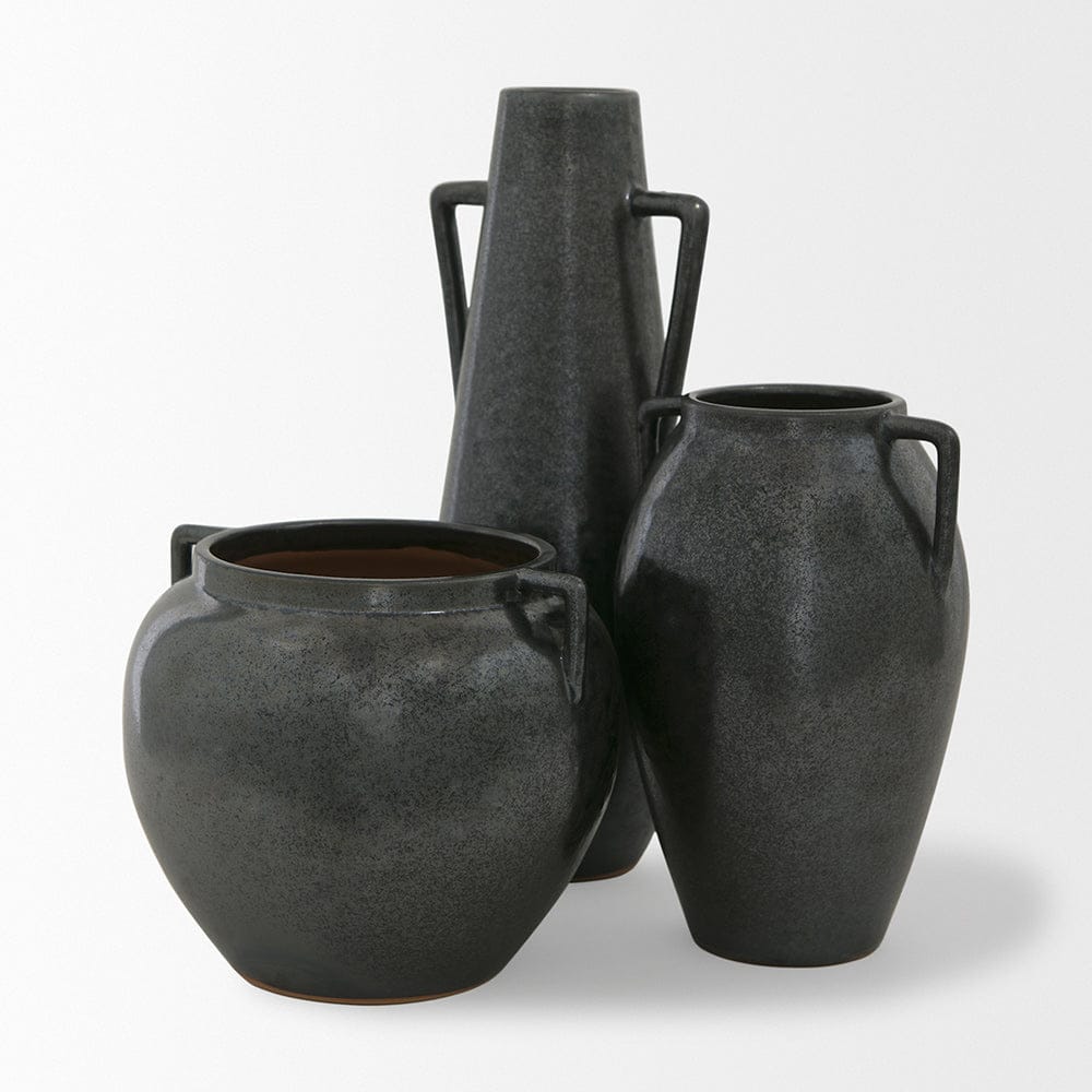 Mercana - Kora Tall Dark Metallic Double Ear Vase - 70079 view 6