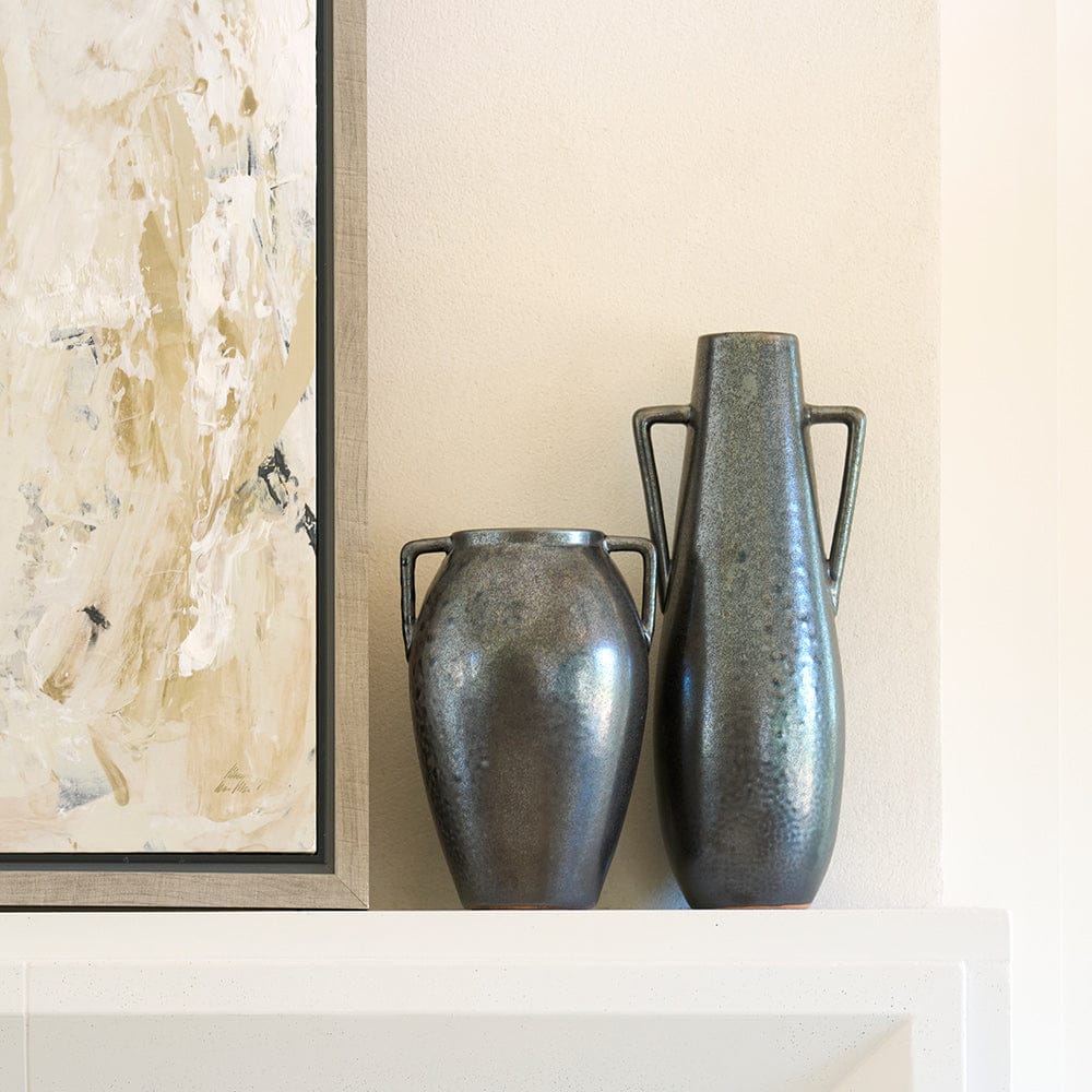 Mercana - Kora Tall Dark Metallic Double Ear Vase - 70079 view 12