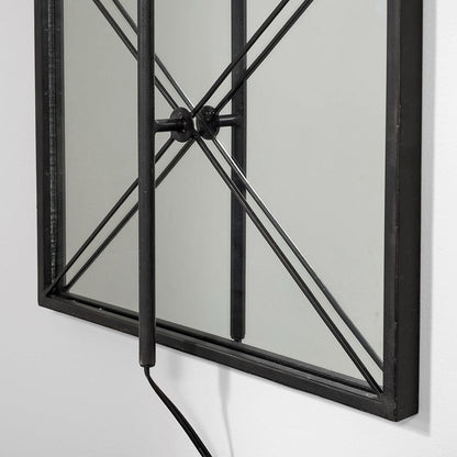Mercana - Krissta Black Metal and Mirror Wall Sconce - 68973-AB view 6