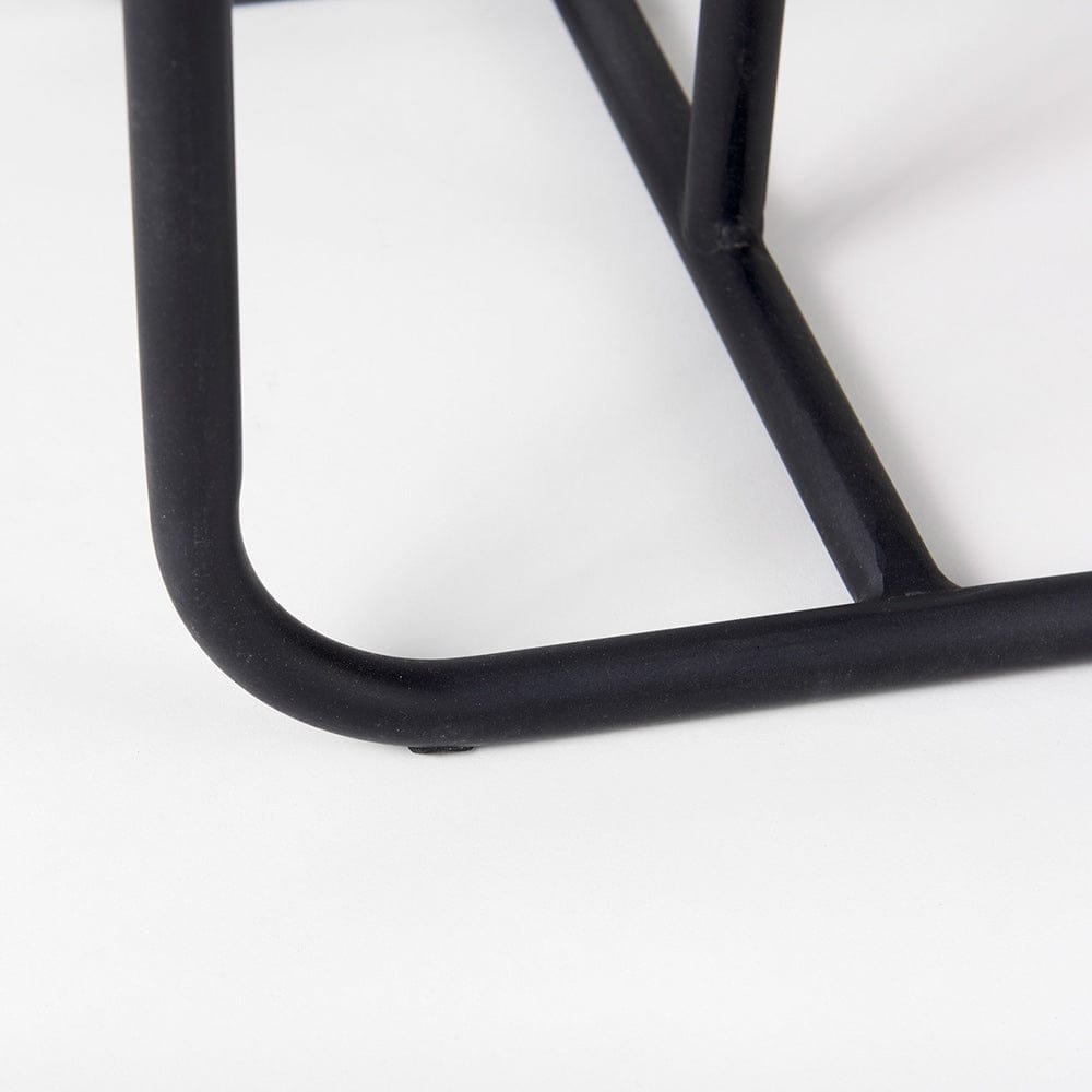 Mercana - Kyra 12.0L x 20.0W x 23.0H White Marble Top W/Black Iron Frame C-Shaped End and Side Table - 69212 view 9