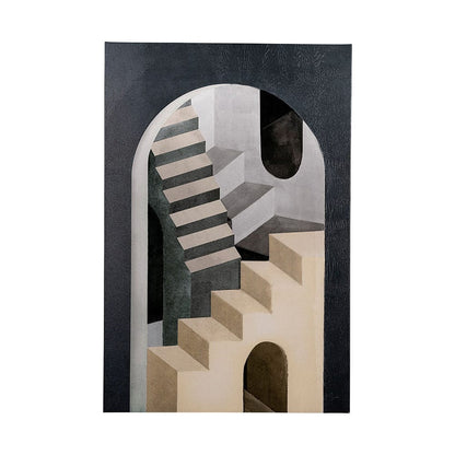Mercana - Labyrinth I Tri Color by Mercana Studio a Hand Embellished Textured Canvas - 101705-L view 1