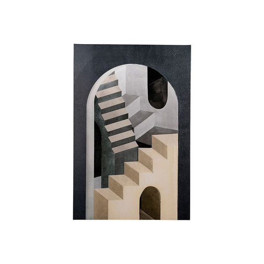 Mercana - Labyrinth I Tri Color by Mercana Studio a Hand Embellished Textured Canvas - 101705-S view 1