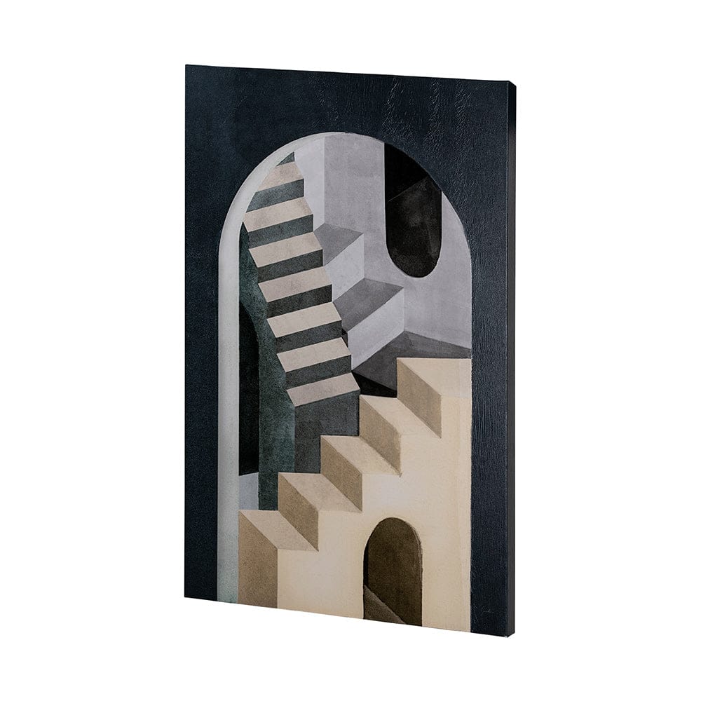 Mercana - Labyrinth I Tri Color by Mercana Studio a Hand Embellished Textured Canvas - 101705-S view 2