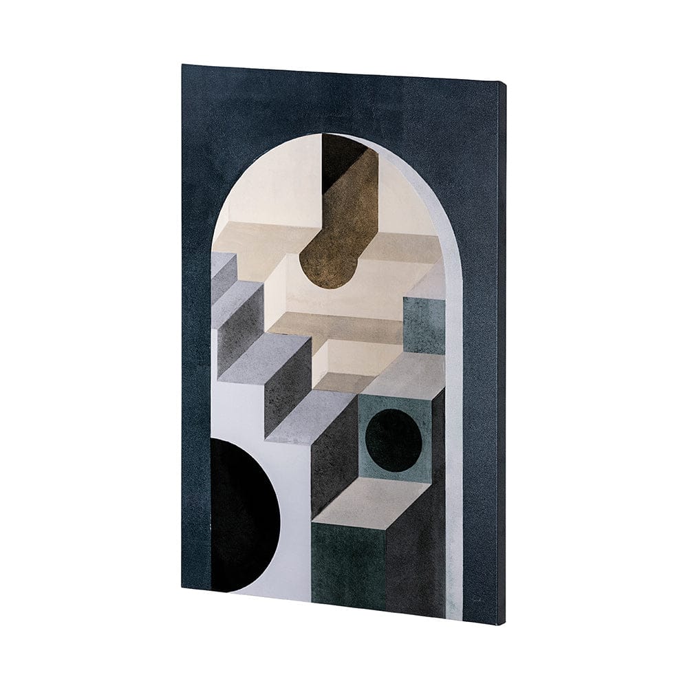 Mercana - Labyrinth II Tri Color by Mercana Studio a Hand Embellished Textured Canvas - 101706-L view 4