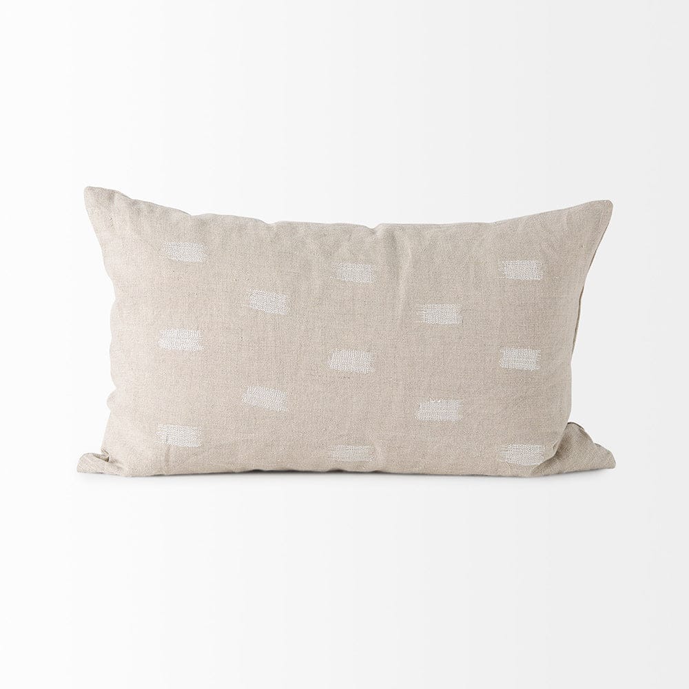 Mercana - Lacey 13 x 21 Beige/White Decorative Pillow Cover - 68892 view 4