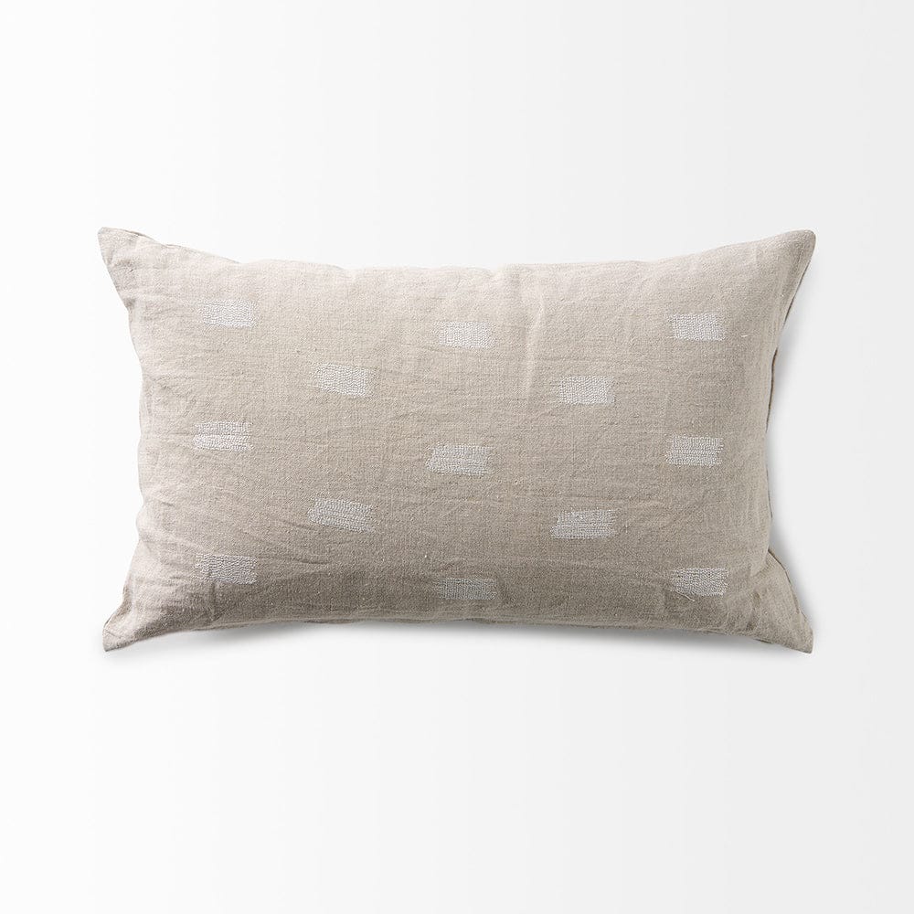Mercana - Lacey 13 x 21 Beige/White Decorative Pillow Cover - 68892 view 7