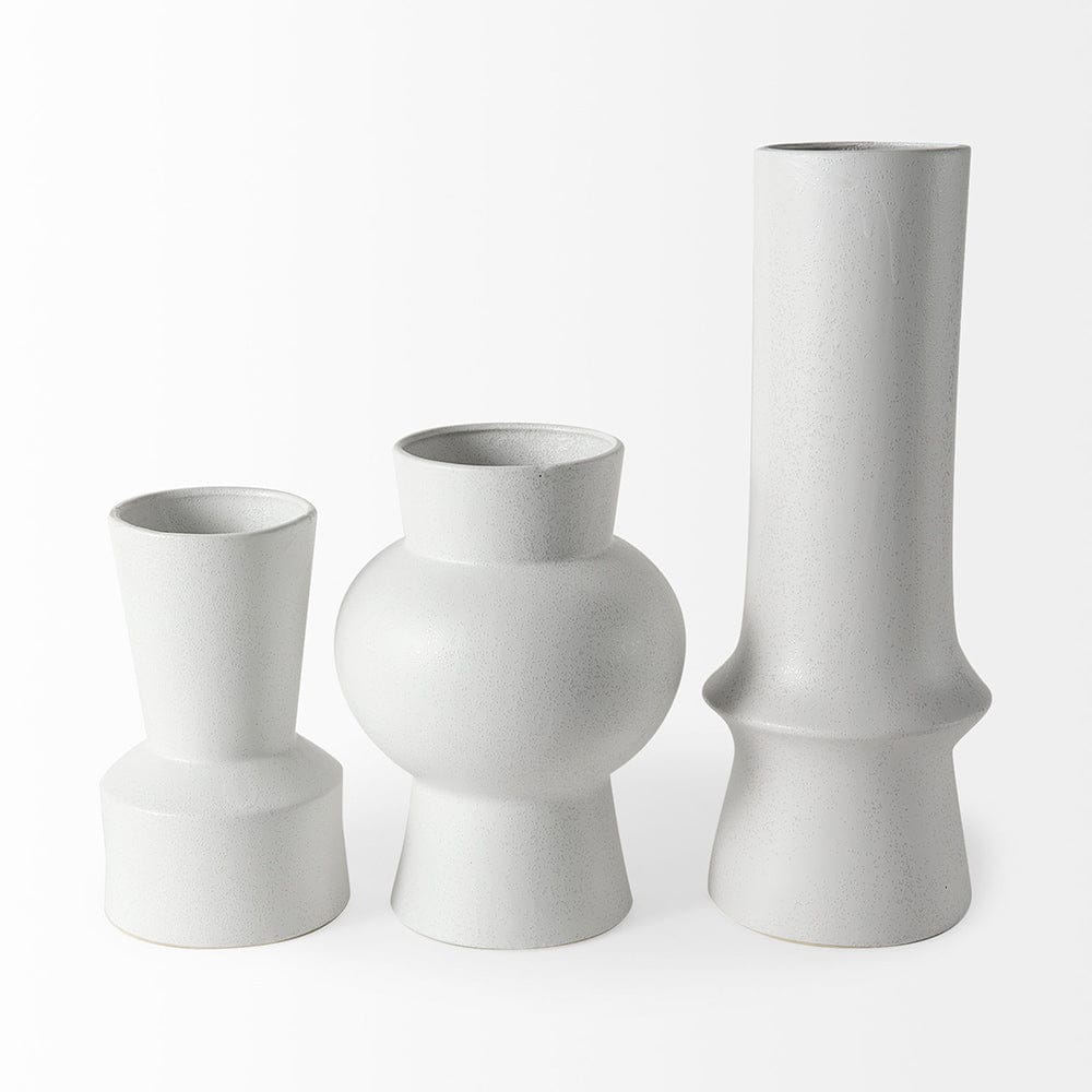 Mercana - Laforge 9.4H Small White Ceramic Vase - 69463 view 2