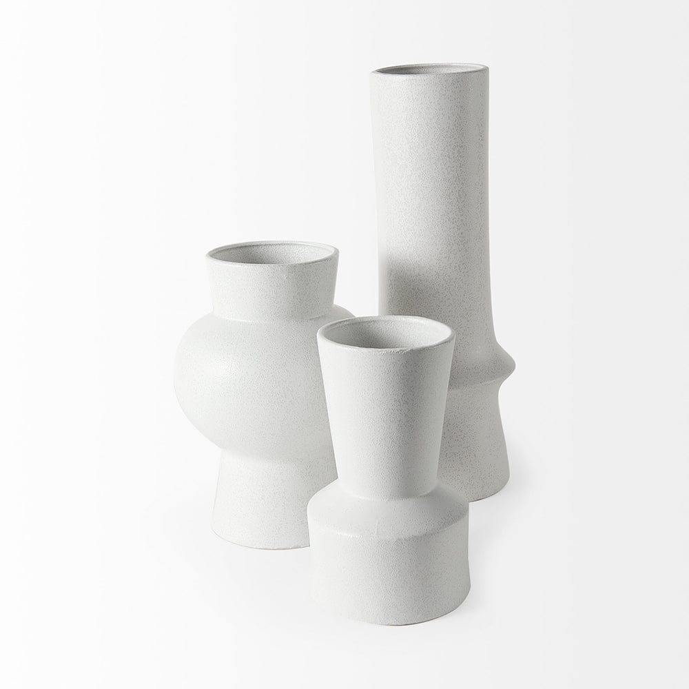 Mercana - Laforge 9.4H Small White Ceramic Vase - 69463 view 3
