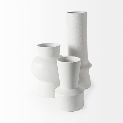 Mercana - Laforge 9.4H Small White Ceramic Vase - 69463 view 3
