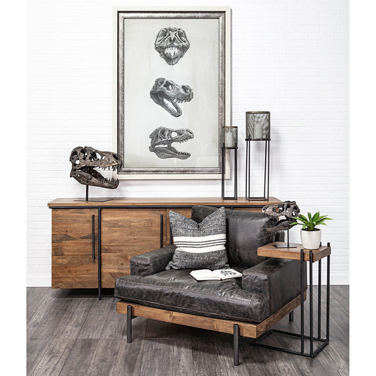 Mercana - Lagrane 19L x 11W Brown Resin Tyrannosaurus T Rex Dinosaur Skull Replica - 57430 view 2