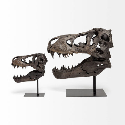 Mercana - Lagrane 19L x 11W Brown Resin Tyrannosaurus T Rex Dinosaur Skull Replica - 57430 view 6
