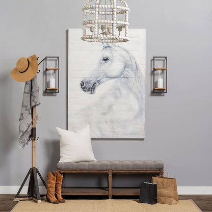 Mercana - Lamda 22 x 75 Black Metal and Light Brown Wood Coat Rack - 68000_CLOSEOUT view 3