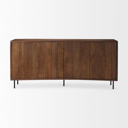 Mercana - Lance 70.0L x 15.0W x 32.0H Medium Brown Solid Wood Sideboard - 69960 view 2