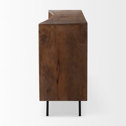 Mercana - Lance 70.0L x 15.0W x 32.0H Medium Brown Solid Wood Sideboard - 69960 view 3