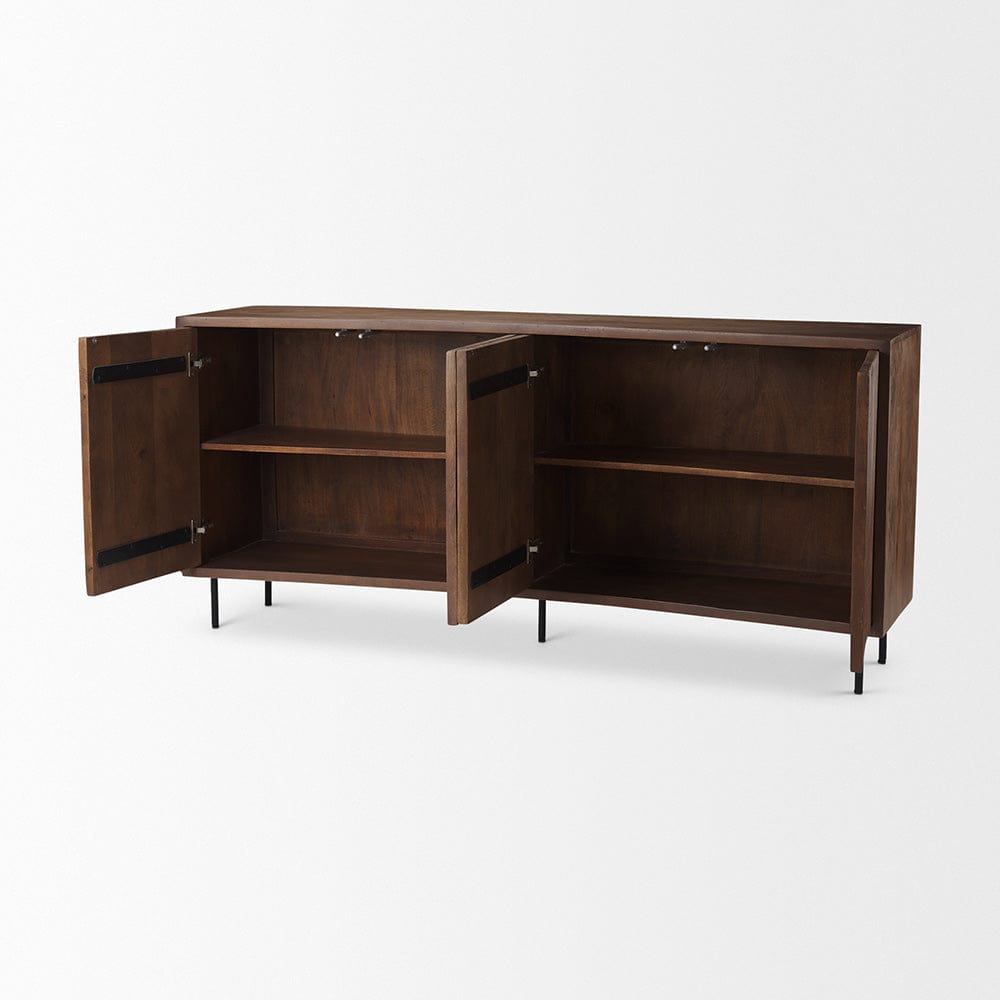 Mercana - Lance 70.0L x 15.0W x 32.0H Medium Brown Solid Wood Sideboard - 69960 view 6