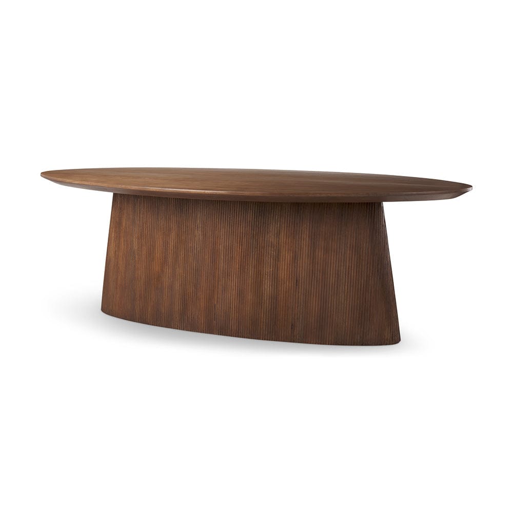 Mercana - Lance 94"L x 50"W x30"H Medium Brown Solid Wood Oval Dining Table - 69961-AB view 1