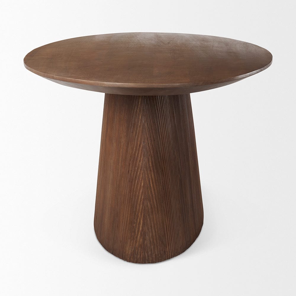 Mercana - Lance 94"L x 50"W x30"H Medium Brown Solid Wood Oval Dining Table - 69961-AB view 3