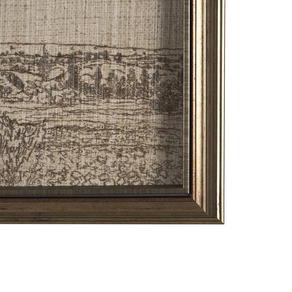 Mercana - Landscape with an Oak Tree by Hercules Segers a Hand Embellished Framed Decograph Art Print - 15819 view 3