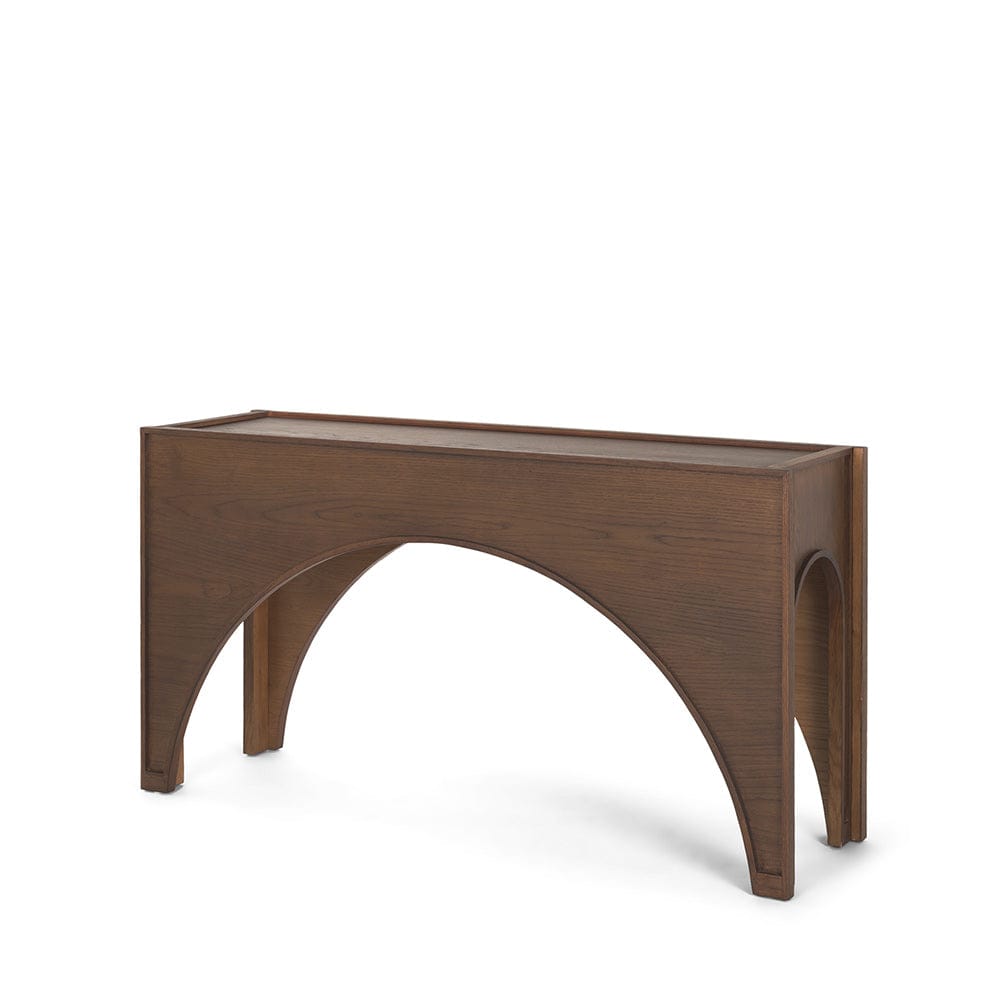 Mercana - Laraya Dark Brown Wood Arched Console Table - 70733 view 1
