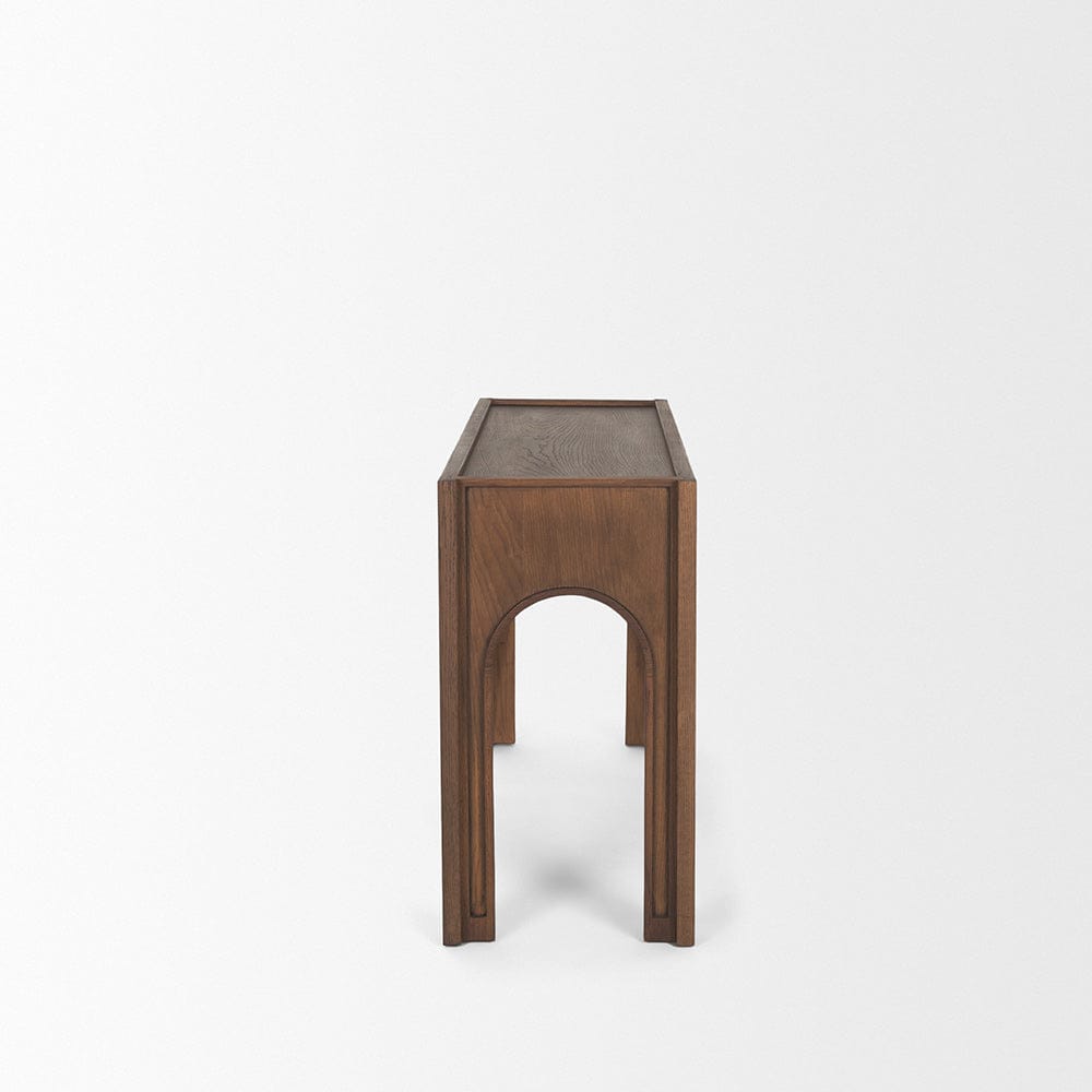 Mercana - Laraya Dark Brown Wood Arched Console Table - 70733 view 3