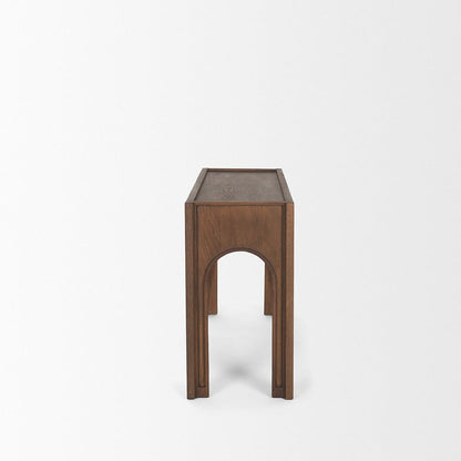 Mercana - Laraya Dark Brown Wood Arched Console Table - 70733 view 3