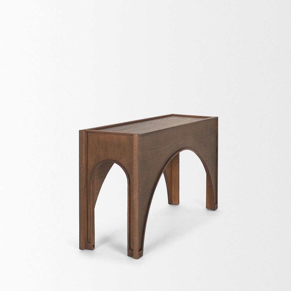 Mercana - Laraya Dark Brown Wood Arched Console Table - 70733 view 4