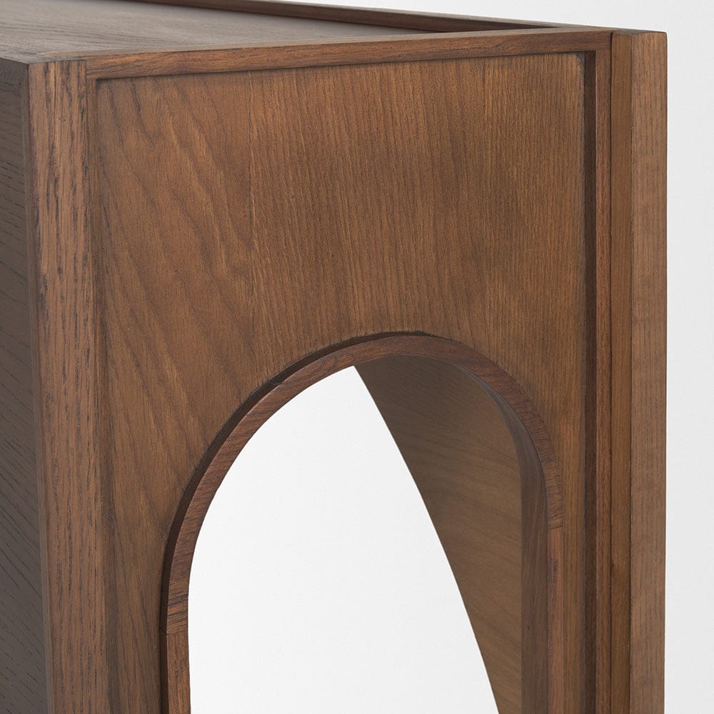 Mercana - Laraya Dark Brown Wood Arched Console Table - 70733 view 7