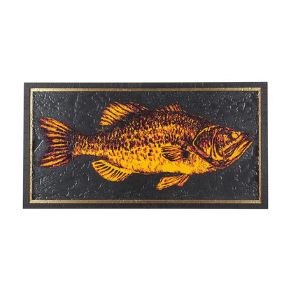 Mercana - Largemouth Bass Orange by Mercana Studio a Hand Embellished Textured Framed Art Print - 14441 view 1