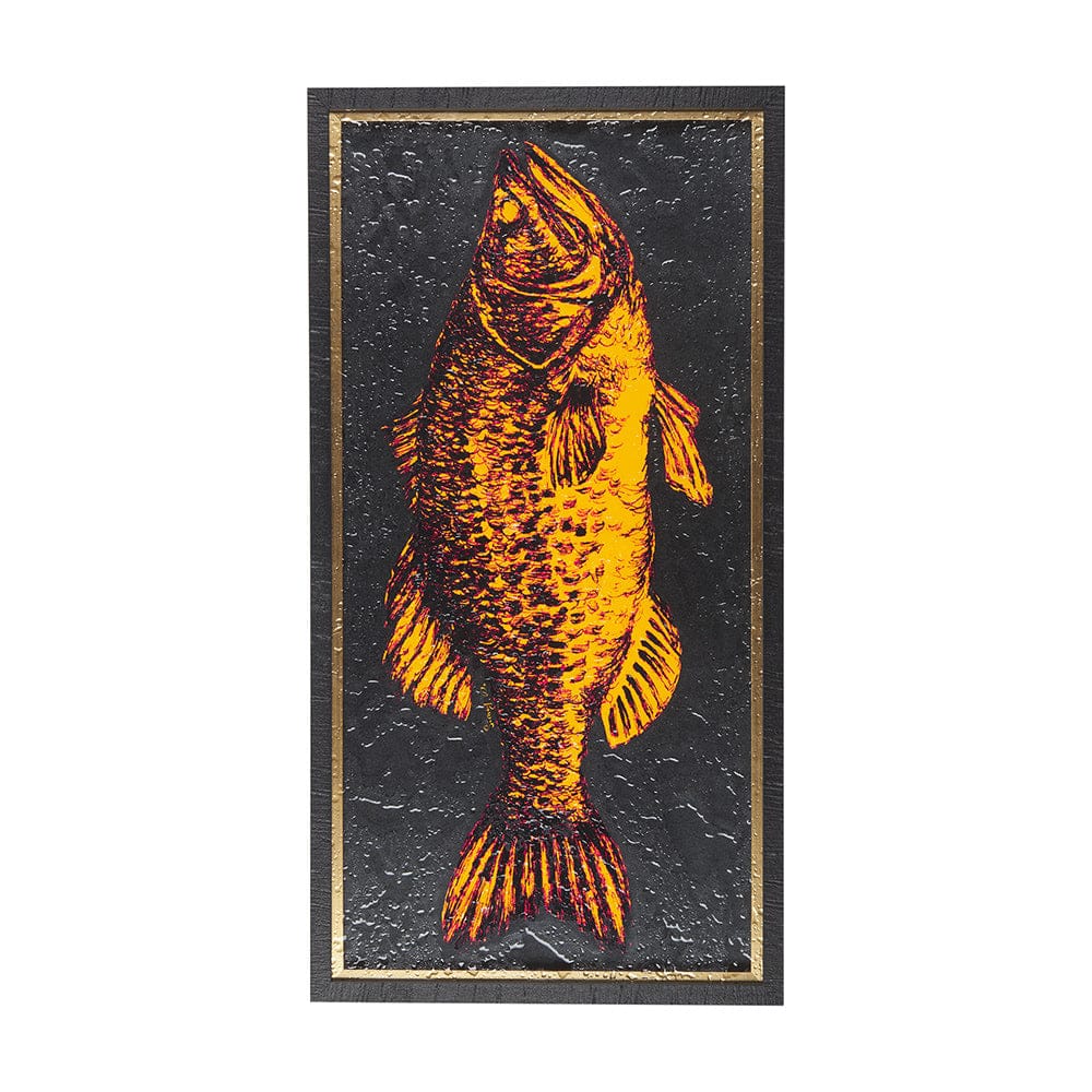 Mercana - Largemouth Bass Orange by Mercana Studio a Hand Embellished Textured Framed Art Print - 14441 view 8