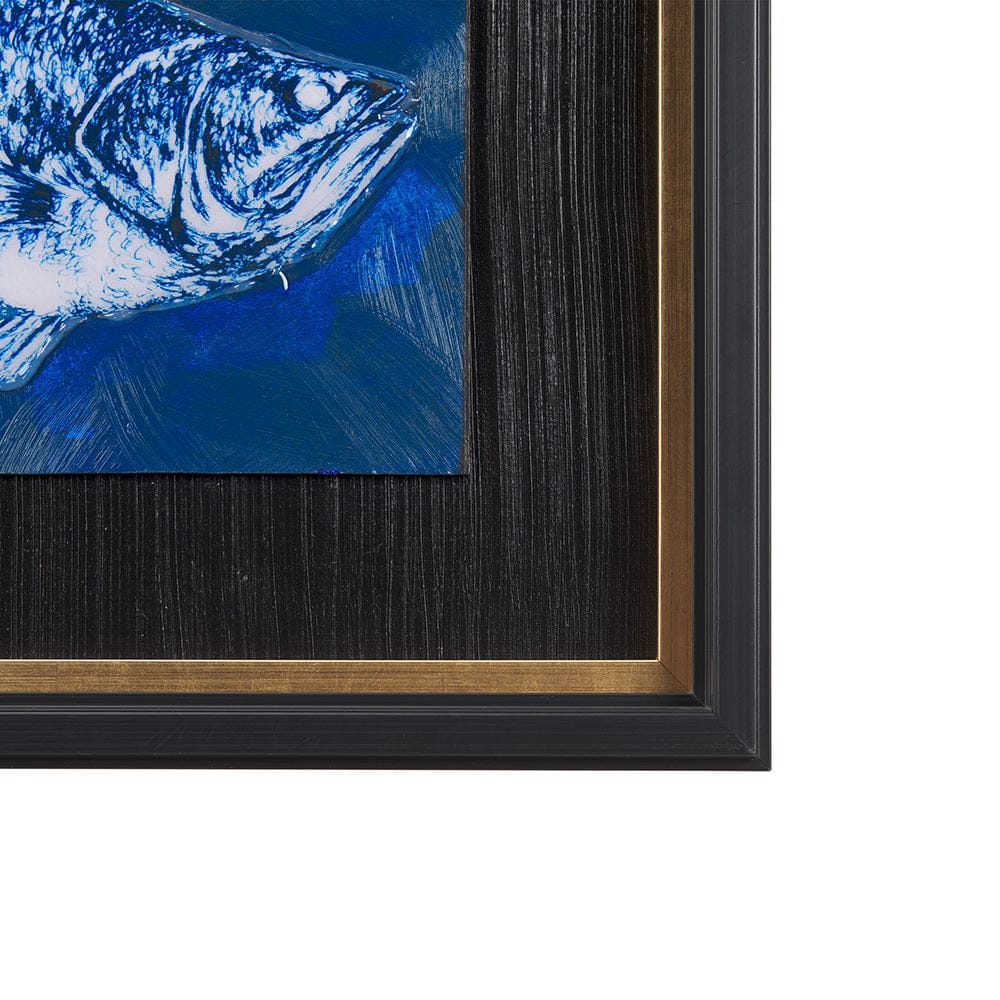 Mercana - Largemouth Bass Print 4 in 1 by Mercana Studio a Hand Embellished Textured Framed Art Print - 14440 view 3