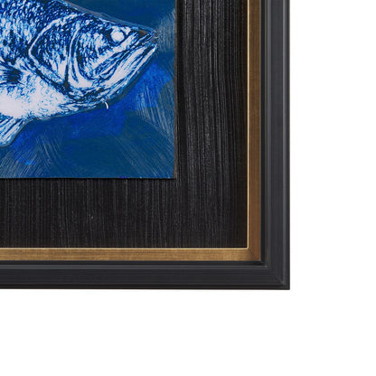 Mercana - Largemouth Bass Print 4 in 1 by Mercana Studio a Hand Embellished Textured Framed Art Print - 14440 view 3